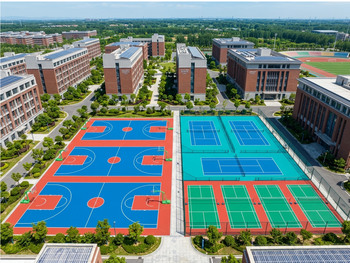 龙岩市硅PU球场透气型塑胶跑道 - 方案